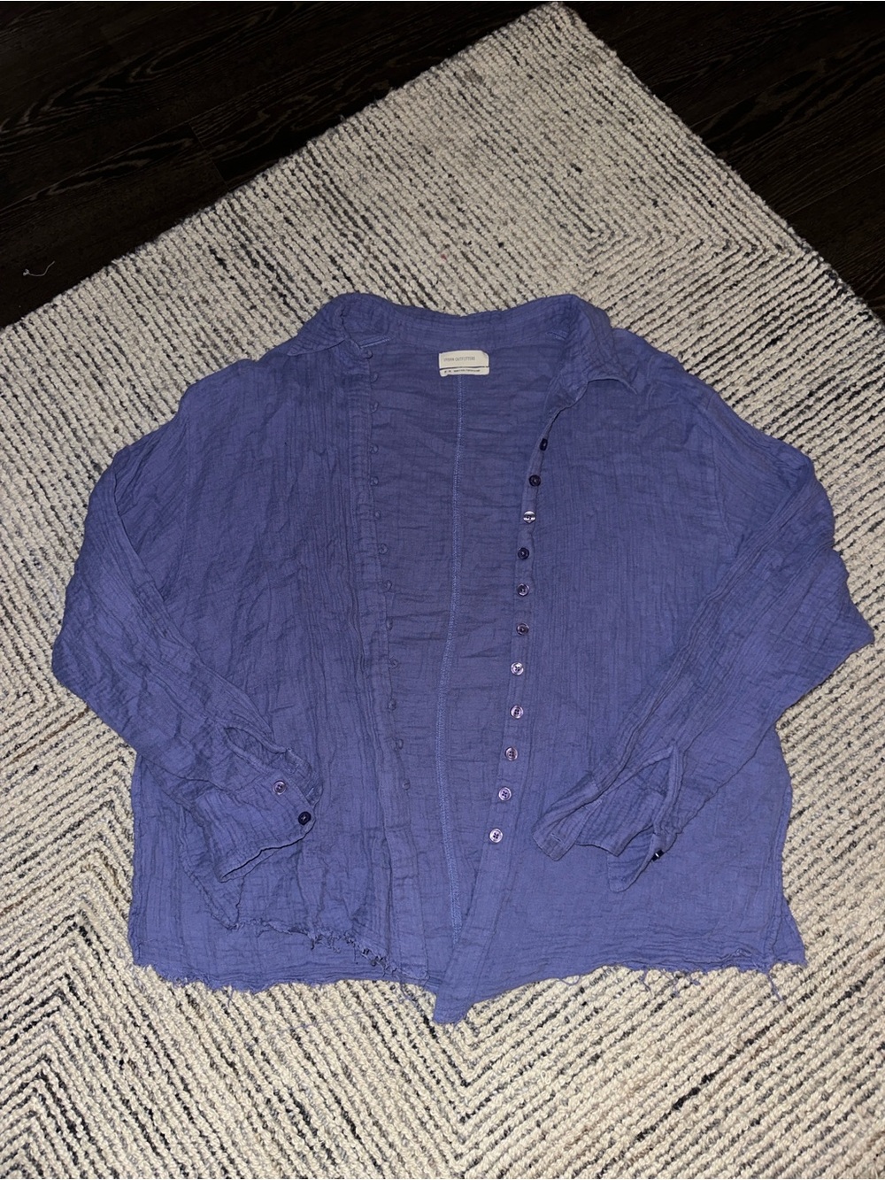 Urban Outfitters Purple Button-Front Lightweight Blouse